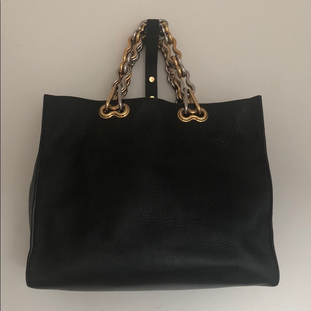 Balenciaga black top handle tote